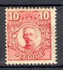 Sweden 1911 Mi. 61   10 Ö King König Gustav V Wz. 1 €10,- MH - Unused Stamps