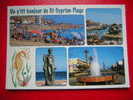 CPM  -66-PYRENEES ORIENTALES-UN P'TIT BONJOUR DE ST CYPRIEN PLAGE-MULTI-VUES -CARTE EN BON ETAT - Saint Cyprien