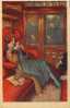 LADY READING  IN THE TRAIN SIGNED MAUZAN  UNUSED - Mauzan, L.A.