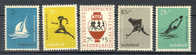 Netherlands 1956 Mi. 678-82 Olympische Sommerspiele Olympic Games Melbourne Australia MNH** - Nuevos