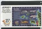 Jersey Sur FDC Indépendance Postale Courrier Par Bateau Et Avion - Other (Air)