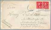 Lettre Des Etats Unis Galveston USA Pour L'Allemagne - Flamme Red Cross CAD Nordenham 1-12-1924 - 2 Tp Washington - Marcofilia