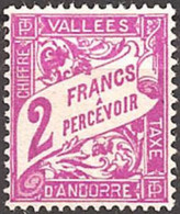 ANDORRA..1937/41..Michel # 19...MLH...Portomarken. - Unused Stamps
