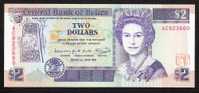 BELIZE   P52b  2   DOLLARS    1991 # AC     UNC. - Belize