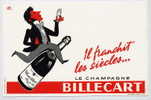 Buvard Champagne BILLECART Mareuil Sur Ay Dessin D'apres HERVE MORVAN - Liqueur & Bière