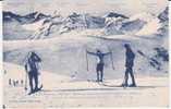 HAUTE GARONNE.LUCHON SUPERBAGNERES.SKIEURS AU SOMMET DU PLATEAU EN VUE DU CIRQUE DU LYS  'LES SPORTS D HIVER' - Superbagneres