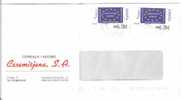 Lettre 2 Vignettes Constitucion Europea Calaf 5420 - Du 04/02/???? - Cartas & Documentos