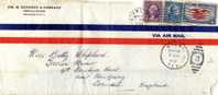 1193. Frontal Aerea MIAMI (Florida) 1938  A Inglaterra - Covers & Documents