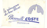 BUVARD / BISCUITS COSTE MARSEILLE  / 13.5 X 21CM  / BEL ETAT - Dulces & Biscochos