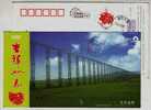 Overpass Wugang Water Diversion Channel,hydraulic Engineering,China 2007 Pingxiang New Year Greeting Pre-stamped Card - Eau