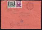 Monetary Reform 1951 Registred Cover Very Rare Franking 2 Stamps 35 Lei,face Value!!! - Briefe U. Dokumente