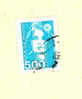 Timbre Oblitéré Used Stamp Selo Carimbado Marianne Du Bicentenaire Marianne De Briat 5F Turquoise FRANCE 1990 - 1989-1996 Marianna Del Bicentenario