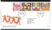 2001 GB FDC First Day Cover Millennium - Hopes For The Future - Children Face Masks  - Ref 473 - 2001-10 Ediciones Decimales