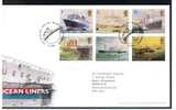 2004 GB FDC First Day Cover - Ocean Liners Miniature Sheet - Queen Mary - Canberra - Mauritania -  Ref 473 - 2001-10 Ediciones Decimales