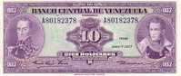 VENEZUELA    10 Bolivares   Daté Du 07-06-1977   Pick 51f     ***** QUALITE  XF ***** - Venezuela