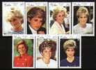 CUBA 1998 - PRINCESSE DIANA (1961-1997) 7v - Donne Celebri