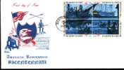 Fdc USA 1973 Histoire Independance  Bloc De 4 The Boston Tea Party - Onafhankelijkheid USA