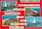 66 - SAINT CYPRIEN - Divers Aspects De La Ville - Détail Au Dos - Saint Cyprien