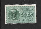 LUBIANA - Occupazione Tedesca - Espresso, Val. Nuovo Con T.l. Da L. 1,25 Con Soprastampa In Verde - In Buone Condizioni. - Deutsche Bes.: Lubiana