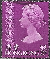 HONG KONG 1973 Queen Elizabeth - 20c Violet FU - Usati