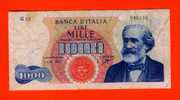 BANCONOTA DA LIRE 1000  VERDI  1° TIPO   ANNO  14 01 1964  VEDI FOTO  CART 64 - 1.000 Lire