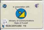 GPT (27ME A)  Magnetic/Mercurycard/Ministry Of Communications Satellite Dish Logo - Koweït