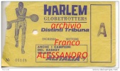 Catania-Stadio Cibali-1968-Ticket (billete, Biglietto, Kaartze) Basket Harlem Globetrotters-Pallacanestro- - Eintrittskarten