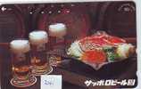 TELEFONKARTE Télécarte JAPAN  BIER (241) SAPPORO  *  BEER - BIERE - CERVEZA   * KEIRIN * - Alimentation