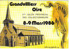 Carte Postale 60. Granvilliers  3ièm Bourse De Collectionneurs  1986 Dessin De J. Grycan Et S. Bernès  Trés Beau Plan - Grandvilliers