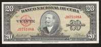 CUBA   P8Ob   20  PESOS   1958          VF+ - Kuba