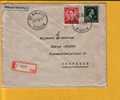 696+925 Op Aangetekende Brief Met Stempel ST-KRUIS (VK) - 1936-1957 Open Kraag