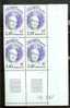 TAAF  N° 133 X 4  Coin Daté 2-7-87  AUMONIER LEJAY - Unused Stamps