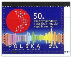 Poland Polska 2007 Contemporary Music Festival Warsaw Musique Musik - Unused Stamps