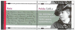 Poland Polska 2008 Poet Novelist Writer Maria Konopnicka - Unused Stamps