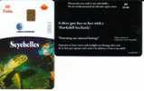 SEYCHELLES  60 U  TURTLE  AND  SNORKELER  SPORT  CHIP  GLOSSY TYPE READ DESCRIPTION !! - Seychelles