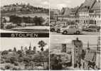 Stolpen (Saxony) Germany, Market Place Square, Spires, C1970s Vintage East Germany Postcard - Stolpen