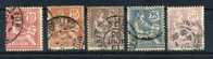 SERIE MOUCHON RETOUCHES N° 124-125-126-127-128 OBLITERES - Used Stamps