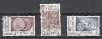 ESPAÑA 1976 - BIMILENARIO DE ZARAGOZA - Edifil 2319-21 - YVERT 1965-1967 - Monedas