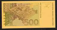 CROATIE P34  500 KUNA  1993  *  ESSAI  VERSO  *  UNC. - Croacia