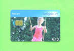 BELGIUM - Chip Phonecard/Girl On Swing - Met Chip