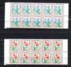 Andorre 1964-71, Fleurs Des Champs, TAXE 48 Et 50**  Blocs De 10 - Ungebraucht