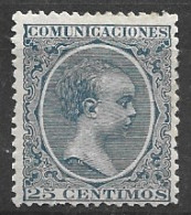 ES221SASF-L3467TESPTAN.Spain.Espagne  .ESPAÑA.ALFONDO  Xlll 1888/9.(Ed 221*) Con Fijasellos..MAGNIFICO - Unused Stamps