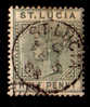 ST LUCIA 1883-86 ½d SG 31 Die I FINE USED Cat £7 - Ste Lucie (...-1978)