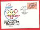 ROMANIA 1984  Cover EXHIBITION PHILATELY OLYMPIC GAMES 1984 - Zomer 1984: Los Angeles