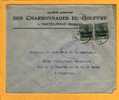 Lettre TP Germania Cachet CHATELINEAU - Censure - Entete " CHARBONNAGES DU GOUFFRE " (VK) - OC26/37 Etappengebied.