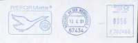 DEUTSCHE POST : 2001 : Blue Postal Metermark On Fragment : BIRDS,GANS,OIE,GOOSE, - Oies