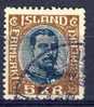 #Iceland 1920. King Christian. Michel 98. Cancelled(o) - Usados