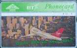 # UK_BT BTA136 Virgin Atlantic Boston 2 20 Landis&gyr  -avion,plane-  Tres Bon Etat - BT Advertising Issues