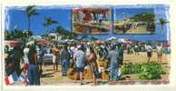 Guadeloupe  Saint-Martin Le Marché De Marigot Maxi-carte  Neuve Glacée 210 X 105mm  TBE - Saint Martin