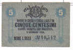 SS1852 3 - BANCONOTA BUONO CASSA DA 5 E 50 Cent CASSA VENETA DEI PRESTITI  1918 - To Identify